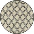 Art Carpet 8 Ft. Milan Collection Hopscotch Woven Round Area Rug, Gray 24644